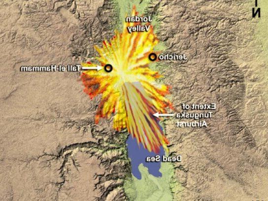 Map of area w airburst